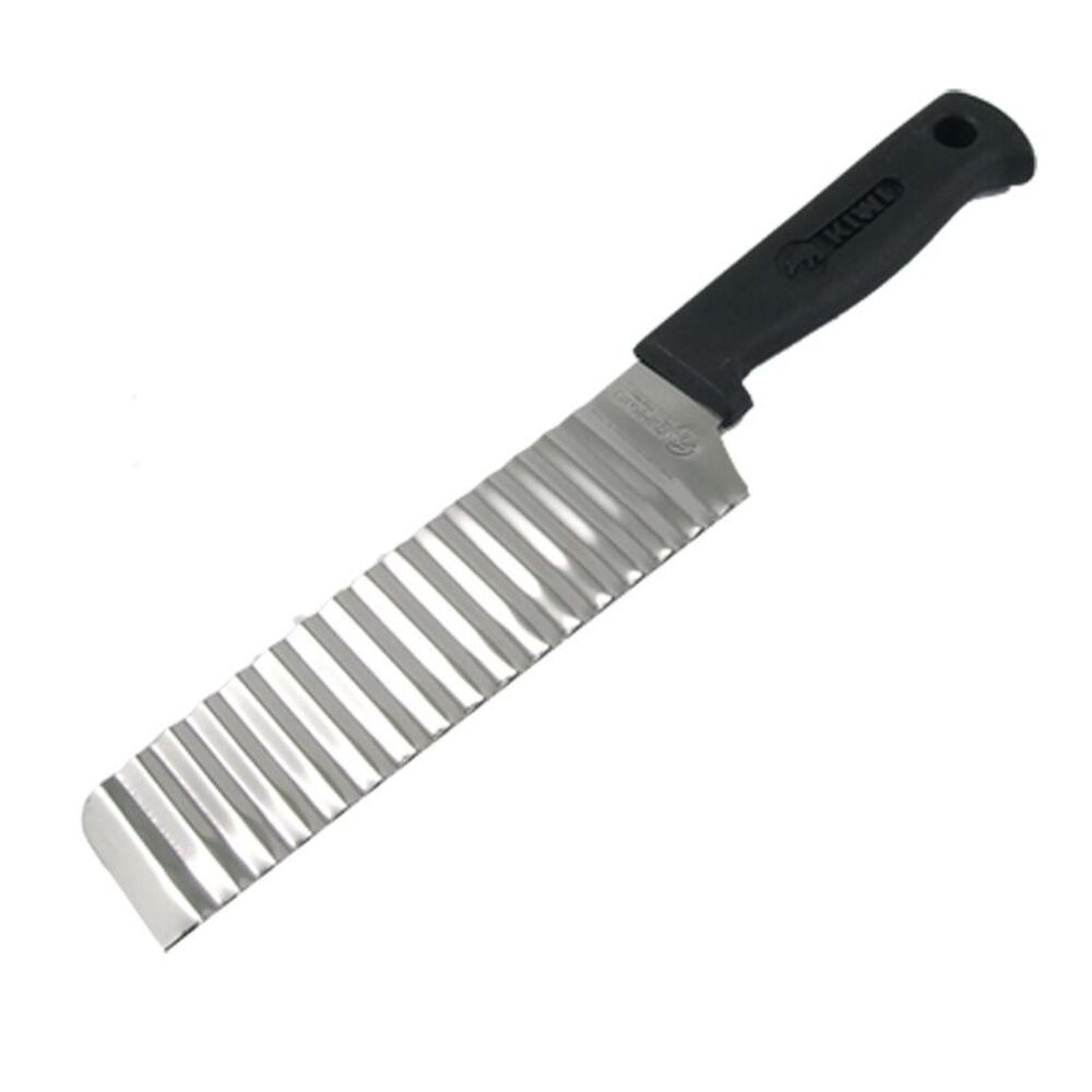 Plastic Handle Stainless Steel Wavy Crinkle Cutter Slicer Chipper Chopper